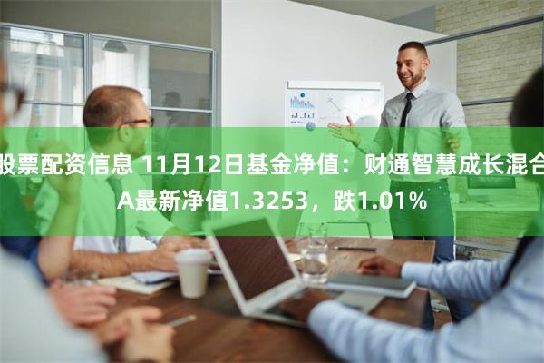 股票配资信息 11月12日基金净值：财通智慧成长混合A最新净值1.3253，跌1.01%